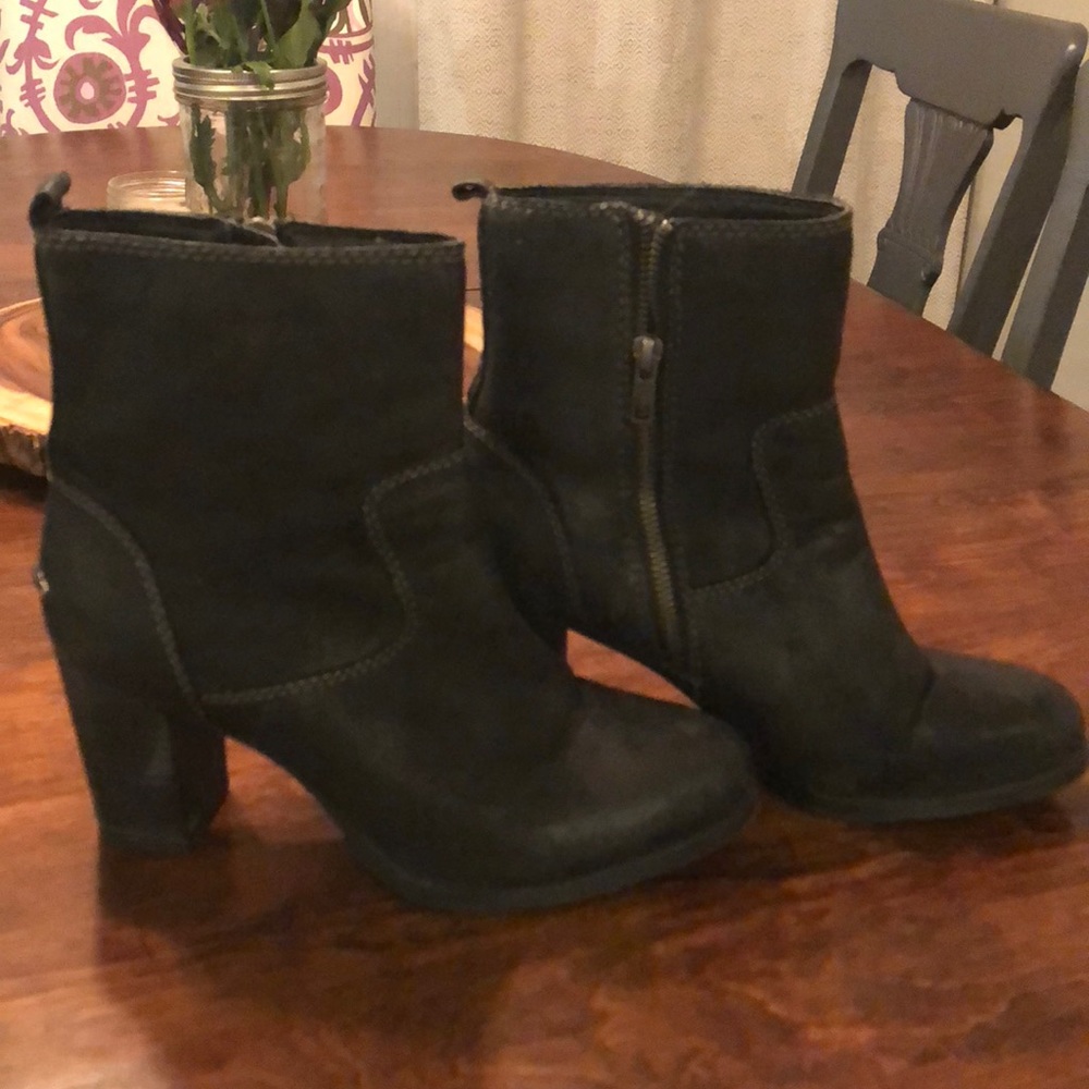 Black Sperry booties